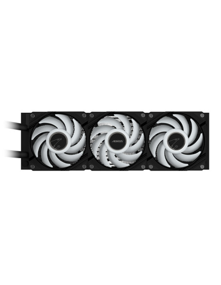GIGABYTE AORUS WATERFORCE II 360 AIO Refrigerador de CPU líquido - 3x ventiladores ARGB de 120 mm, mecanismo de conexión desliza