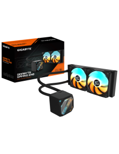 GIGABYTE GAMING 240 Refrigeración Líquida para CPU - 2x120mm Ventiladores ARGB, mecanismo de enclavamiento deslizante, DAISY-CHA