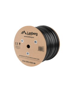 Lanberg LCU6-30CU-0305-BK cable de red Negro 305 m Cat6 U/UTP (UTP)