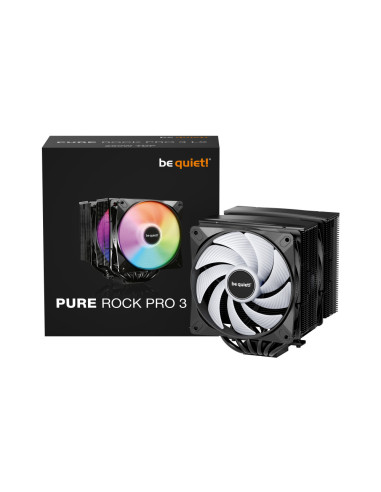 be quiet! Pure Rock Pro 3 LX Black Procesador Refrigerador de aire 12 cm Negro 1 pieza(s)