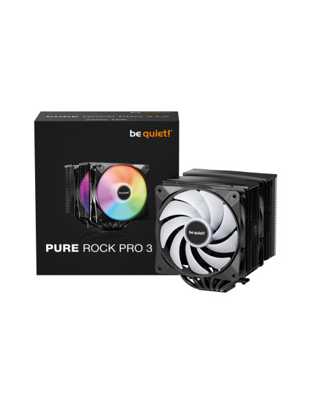 be quiet! Pure Rock Pro 3 LX Black Procesador Refrigerador de aire 12 cm Negro 1 pieza(s)