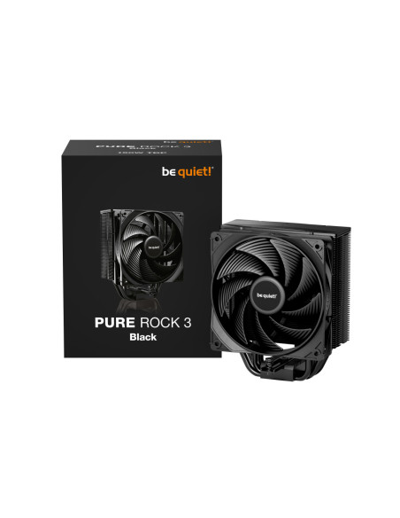 be quiet! Pure Rock 3 Black Procesador Refrigerador de aire 12 cm Negro 1 pieza(s)