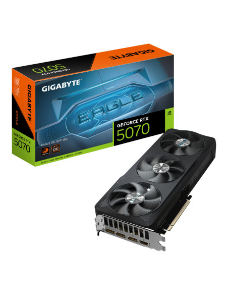 GIGABYTE GeForce RTX 5070 EAGLE OC SFF 12G Tarjeta Gráfica - 12GB GDDR7, 192 bits, PCI-E 5.0, 2587 MHz Core Clock, 3 x DP 2.1b, 