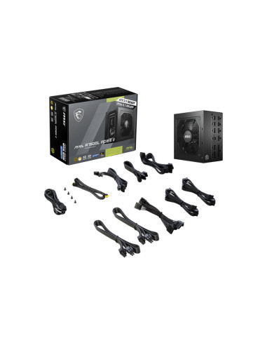 MSI MAG A750GL PCIE5 II unidad de fuente de alimentación 750 W 20+4 pin ATX ATX Negro