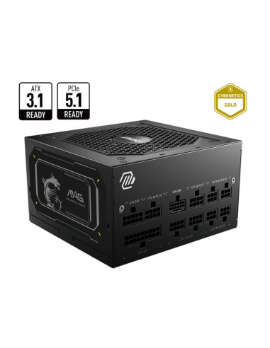 MSI MAG A750GL PCIE5 II unidad de fuente de alimentación 750 W 20+4 pin ATX ATX Negro