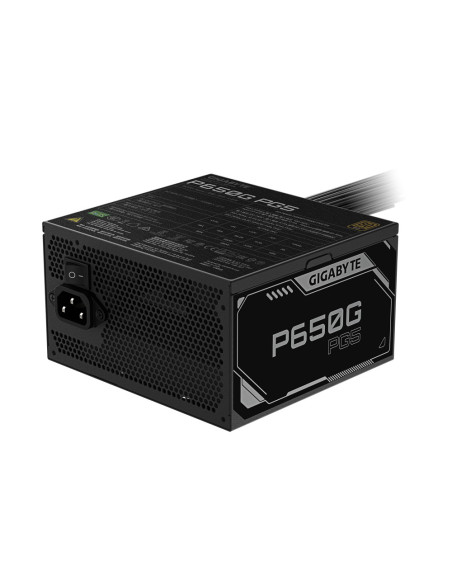 GIGABYTE P650G PCIE 5.1 Fuente de alimentación – PCIe 5.1, 80 PLUS Silver, ventilador de 120mm, compatible con ATX 3.1, enchufe 
