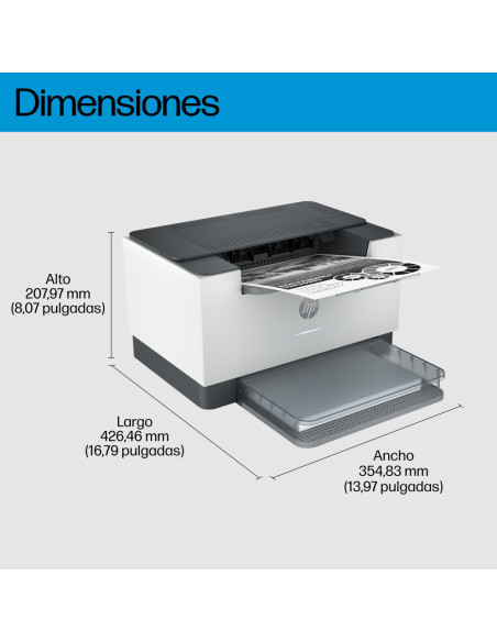 HP LaserJet M207dw Inalámbrico Blanco y negro Impresora, A doble cara