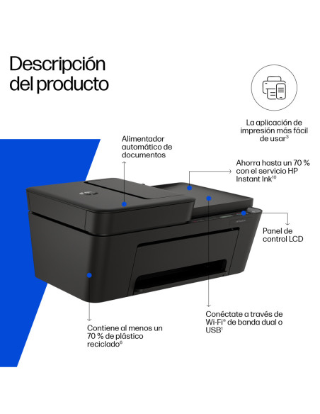 HP DeskJet 4310 Inalámbrico All-in-One Color Impresora, Instant Ink