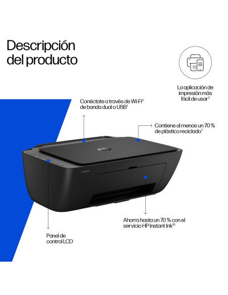 HP DeskJet 2920 Inalámbrico All-in-One Color Impresora, Instant Ink