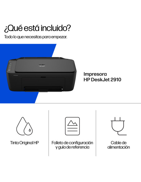 HP DeskJet 2910 Inalámbrico All-in-One Color Impresora, Instant Ink