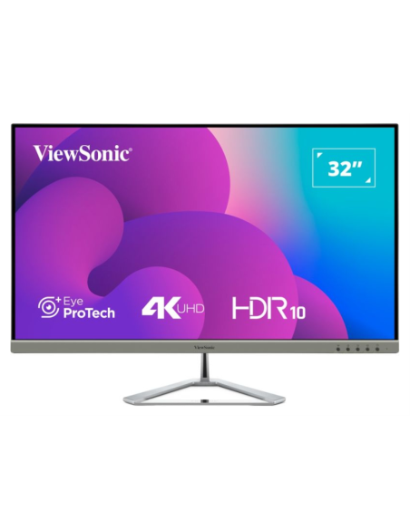 Viewsonic VX3276-4K-MHD-2 pantalla para PC 81,3 cm (32") 3840 x 2160 Pixeles 4K Ultra HD LCD Negro, Plata