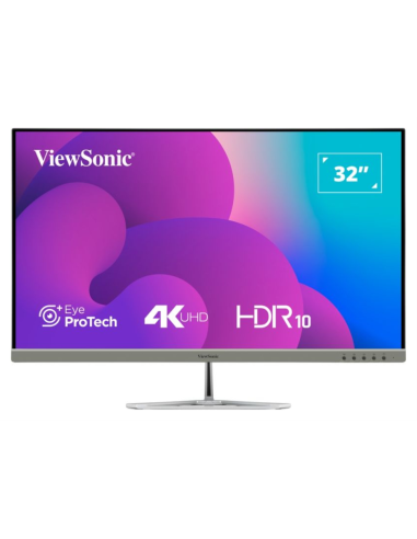 Viewsonic VX3276-4K-MHD-2 pantalla para PC 81,3 cm (32") 3840 x 2160 Pixeles 4K Ultra HD LCD Negro, Plata