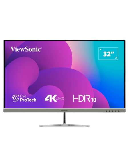 Viewsonic VX3276-4K-MHD-2 pantalla para PC 81,3 cm (32") 3840 x 2160 Pixeles 4K Ultra HD LCD Negro, Plata