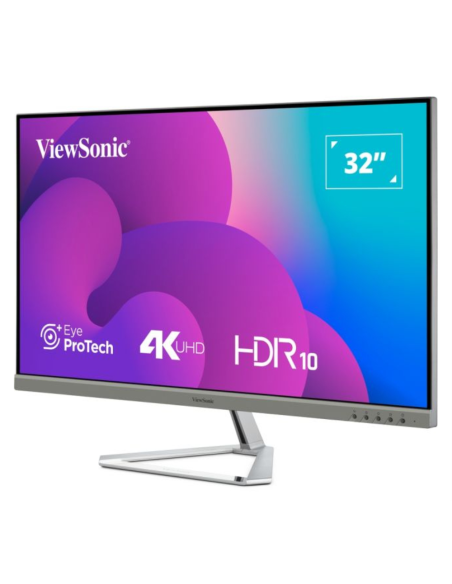 Viewsonic VX3276-4K-MHD-2 pantalla para PC 81,3 cm (32") 3840 x 2160 Pixeles 4K Ultra HD LCD Negro, Plata