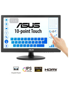 ASUS Touch VT169HE pantalla para PC 39,6 cm (15.6") 1920 x 1080 Pixeles Full HD LED Pantalla táctil Mesa Negro