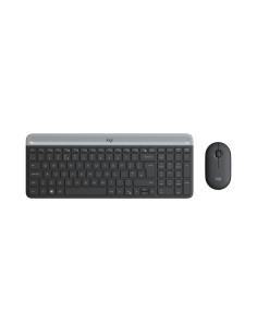 Logitech Slim MK470 teclado Ratón incluido Universal RF inalámbrico QWERTY Español Grafito