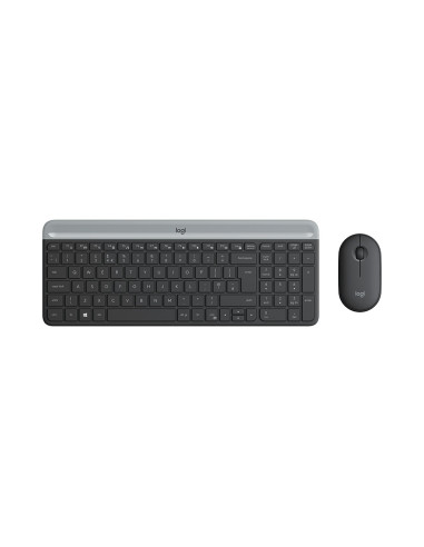 Logitech Slim MK470 teclado Ratón incluido Universal RF inalámbrico QWERTY Español Grafito