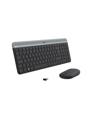 Logitech Slim MK470 teclado Ratón incluido Universal RF inalámbrico QWERTY Español Grafito