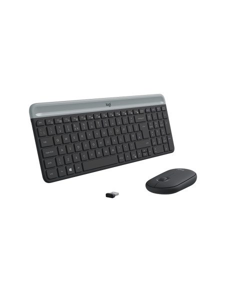 Logitech Slim MK470 teclado Ratón incluido Universal RF inalámbrico QWERTY Español Grafito