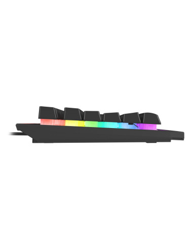 GENESIS Rhod 500 RGB teclado Juego USB QWERTY Portugués Negro, Plata