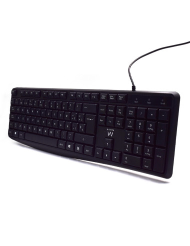 Ewent EW3001 teclado Oficina USB QWERTY Español Negro