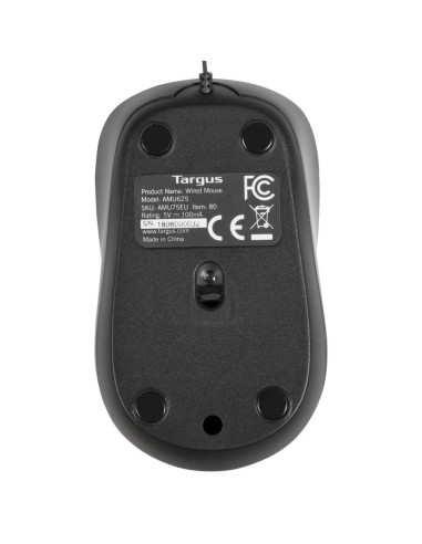 Targus AMU75EU ratón Viajes Ambidextro USB tipo A 1000 DPI