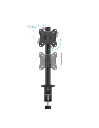 TooQ Soporte de Mesa para Pantallas de 17"-32", Negro