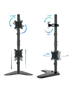 TooQ Soporte de mesa para 2 pantallas 17"-32" verticales 2
