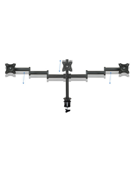 TooQ DB1327TN-B soporte para monitor 68,6 cm (27") Negro Escritorio