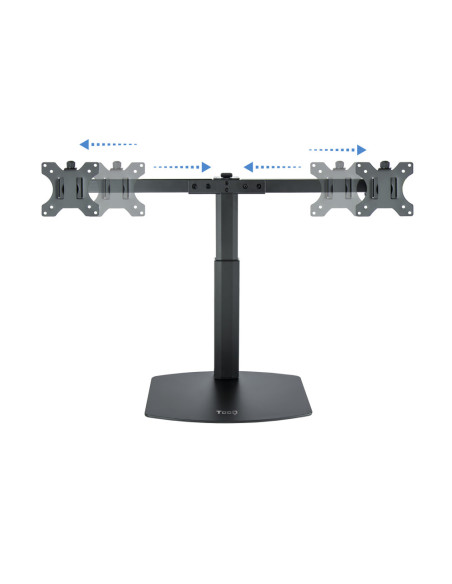 TooQ Soporte de mesa para 2 pantallas (monitor / plasma / LCD / LED) 17"-27"