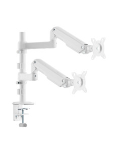 AISENS Soporte de Mesa Eco Contrapeso Giratorio e Inclinable para Monitor/TV 9kg (3 PIVOTES, 2 BRAZOS) de 17-32, Blanco 2