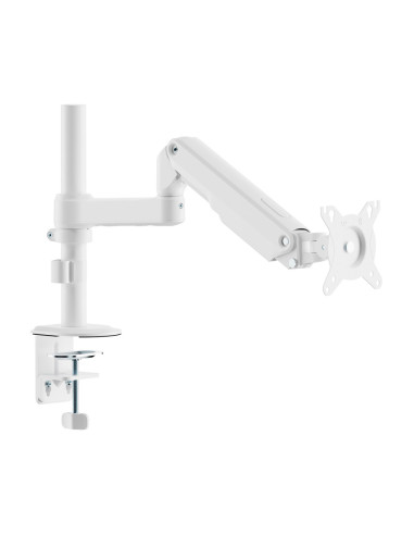 AISENS Soporte de Mesa Eco Contrapeso Giratorio e Inclinable para Monitor/TV 9kg (3 PIVOTES, 1 BRAZO) de 17-32, Blanco
