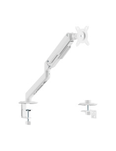 AISENS Soporte de Mesa Eco Contrapeso Giratorio e Inclinable para Monitor/TV 9kg (3 PIVOTES, 1 BRAZO) de 17-32, Blanco