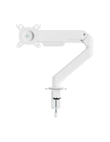 AISENS Soporte de Mesa Eco Contrapeso Giratorio e Inclinable para Monitor/TV 9kg (3 PIVOTES, 1 BRAZO) de 17-32, Blanco
