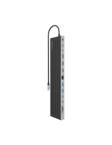 AISENS USB-C Dock 13 en 1, USB-C A 2xHDMI, 1xDisplayPort, 1xRJ45, 3xUSB-A, 2xUSB-C, 1xUSB-C PD, 1xSD, 1xMicro SD, 1xAudio, 1xRan