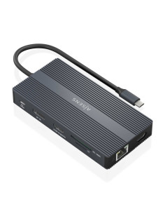 AISENS ASUC-12P017-GR base para portátil y replicador de puertos Alámbrico USB 3.2 Gen 1 (3.1 Gen 1) Type-C