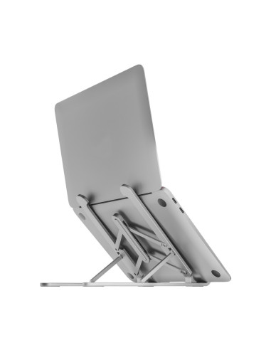 AISENS Soporte De Sobremesa Ajustable Para Portatil / Tablet, Plata