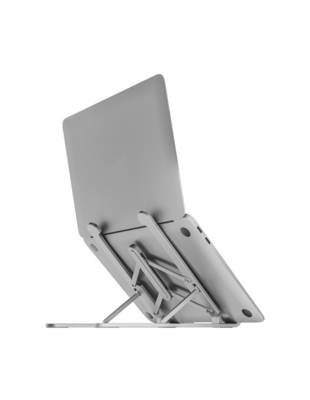AISENS Soporte De Sobremesa Ajustable Para Portatil / Tablet, Plata