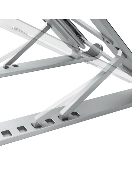 AISENS Soporte De Sobremesa Ajustable Para Portatil / Tablet, Plata