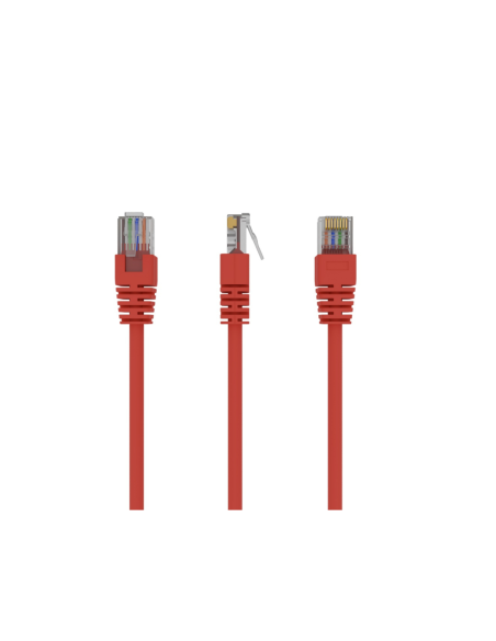 Gembird PP12-1M/R cable de red Rojo Cat5e U/UTP (UTP)