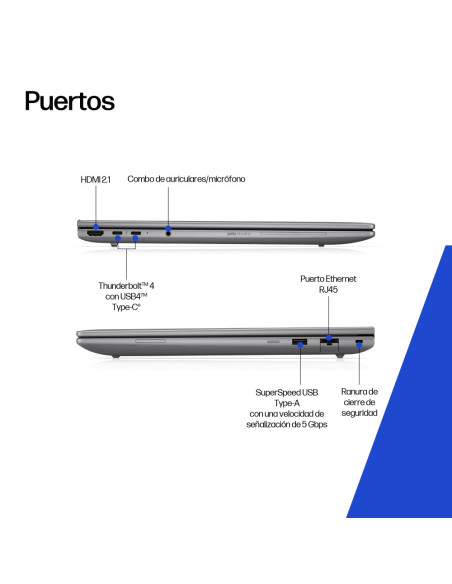 HP ZBook 8 G1i 16 Wolf Pro Security Edition - Data Science Intel Core Ultra 7 265H Estación de trabajo móvil 40,6 cm (16") Panta
