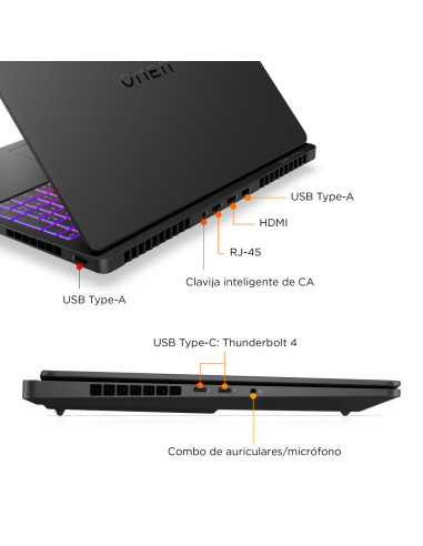 HP OMEN MAX Gaming Laptop 16-ah0039ns Intel Core Ultra 9 275HX Portátil 40,6 cm (16") WQXGA 32 GB DDR5-SDRAM 1 TB SSD NVIDIA GeF