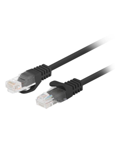 Lanberg PCU6-20CC-0025-BK cable de red Negro 0,25 m Cat6 U/UTP (UTP)