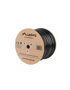 Lanberg LCU5-30CU-0305-BK cable de red Negro 305 m Cat5e U/UTP (UTP)