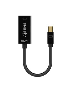 AISENS Conversor Mini DP V1.2 a HDMI V1.4 4K@30Hz, MDP/M-HDMI A/H, Negro, 15CM 2