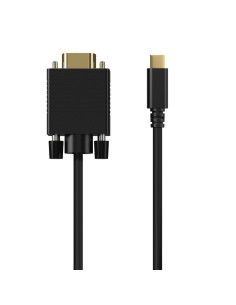 AISENS Cable Conversor USB-C a VGA, USB-C/M-HDB15/M, Negro, 0.8M