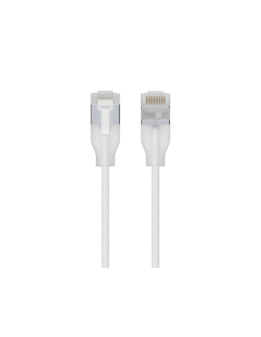 Ubiquiti UACC-Cable-Patch-EL-C6A-1M-W cable de red Translúcido, Blanco Cat6a