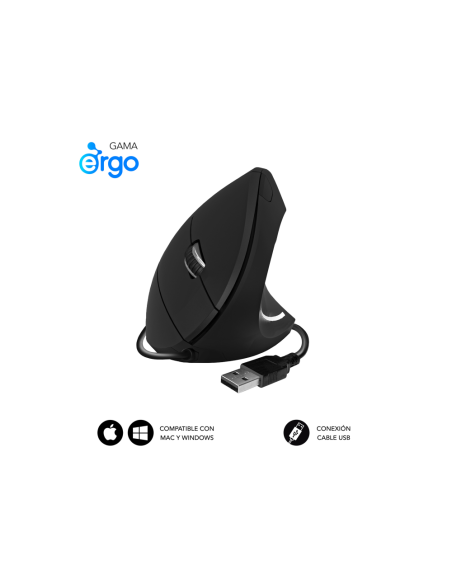 SUBBLIM SUBMO-EDGVU01 ratón Universal mano derecha USB tipo A Óptico 1600 DPI