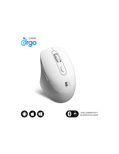 SUBBLIM SUBMO-EDCUR02 ratón Universal mano derecha Bluetooth + USB Type-A Óptico 1600 DPI