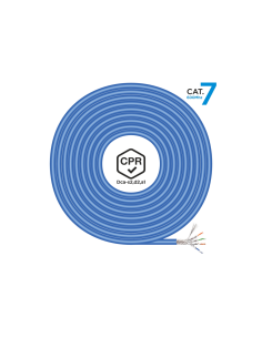 AISENS Cable de Red RJ45 LSZH CPR Dca CAT.7 600 MHZ S/FTP AWG23, Azul, 100 m 2
